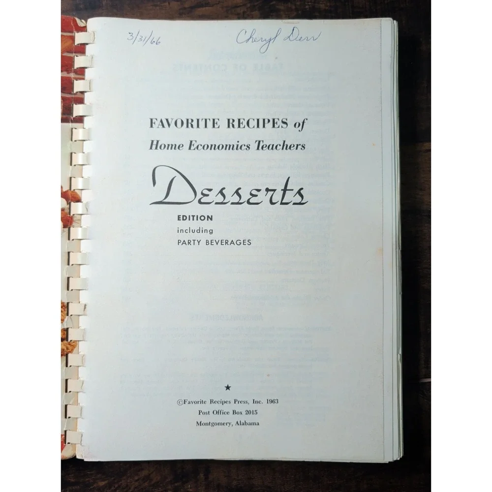 Favorite Recipes Of Home Economics Teachers Desserts